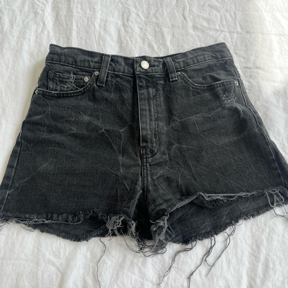 Black Jean Shorts